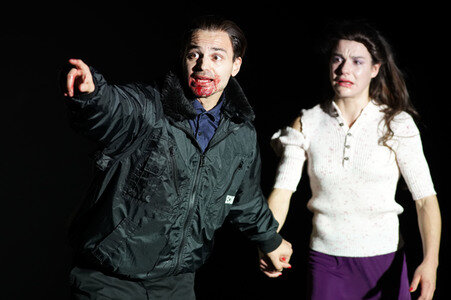 Theaterprobe 'Die stillen Trabanten' in Berlin