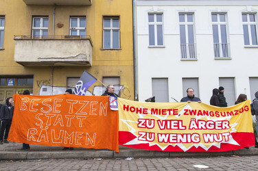 Demo gegen die Zwangsräumung der Beermannstraße sowie den Ausbau der A100, Berlin