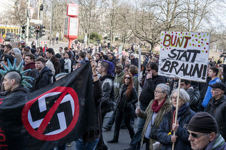Demonstration 'Solidarität statt rechter Hetze' in Berlin