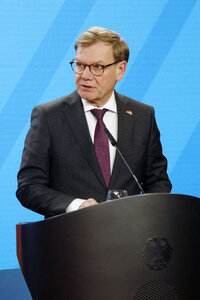 Pressekonferenz mit Johann Wadephul und Yvette Cooper in Berlin