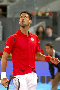 Tennis Match Novak Djokovic vs Milos Raonic in Madrid