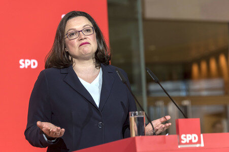 SPD-Pressekonferenz zu den Koalitionsverhandlungen in Berlin
