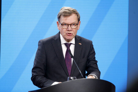 Pressekonferenz mit Johann Wadephul und Yvette Cooper in Berlin