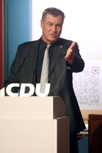 24.08.2026<br>Sven Schulze und Markus Söder beim Landtagswahlkampf in Sachsen-Anhalt in Wernigerode
