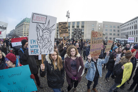 Protest gegen Trump-Politik in Berlin