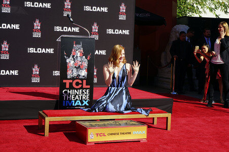 Hand and Footprint Ceremony mit Jassica Chastain in Los Angeles