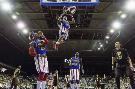Basketballspiel Harlem Globetrotters vs. World All Stars in Berlin