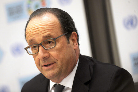 Francois Hollande Pressekonferenz bei der UN in New York