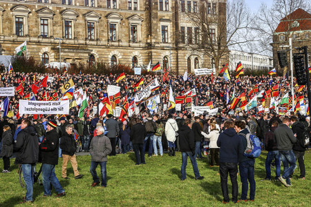 Pegida Großkundgebung in Dresden