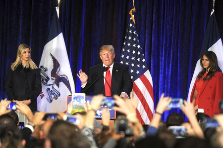 'Donald J. Trump for President Caucus Watch Party' in West Des Moines