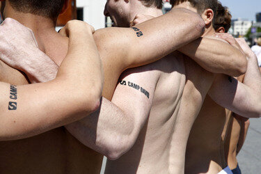 Open Air-Fashionshow des Menswear-Labels Camp David, Berlin