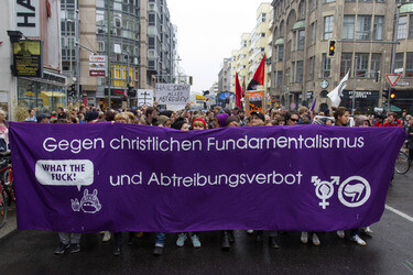Gegendemonstration zum 'Marsch für das Leben', Berlin