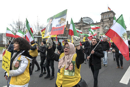 Proteste gegen die iranische Regierung in Berlin