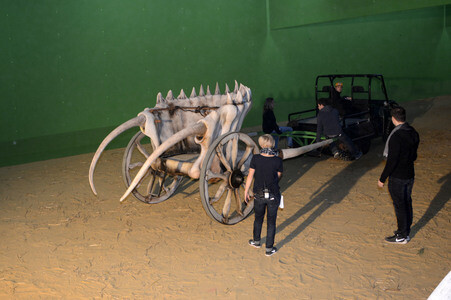Dreharbeiten zu 'Iron Sky: The Coming Race' in Lint