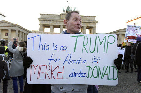 Protest gegen Donald Trump in Berlin