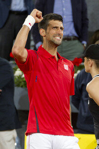 Tennis Match Novak Djokovic vs Milos Raonic in Madrid