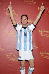 Enthüllung der Wachsfigur von Lionel Messi im Madame Tussauds Berlin