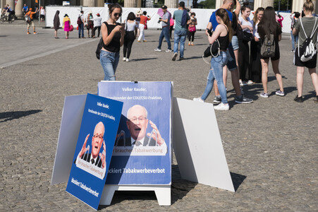 Protest gegen Tabakwerbung in Berlin