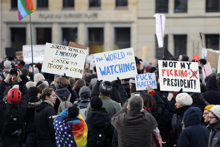 Protest gegen Donald Trump in Berlin