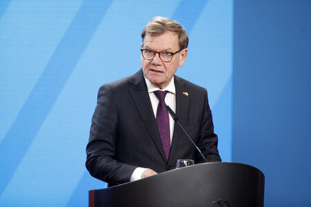 Pressekonferenz mit Johann Wadephul und Yvette Cooper in Berlin