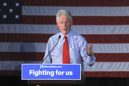 Wahlkampfrede von Bill Clinton in Edison