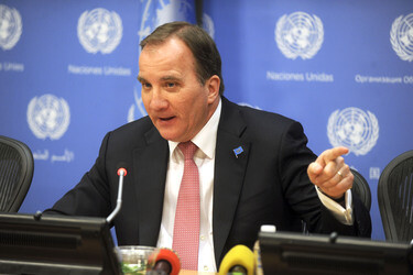 Stefan Löfven Pressekonferenz, New York