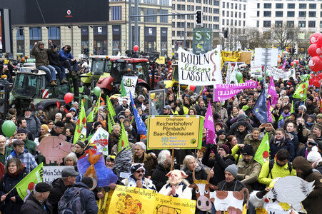 Demonstration 'Wir haben es Satt!' in Berlin