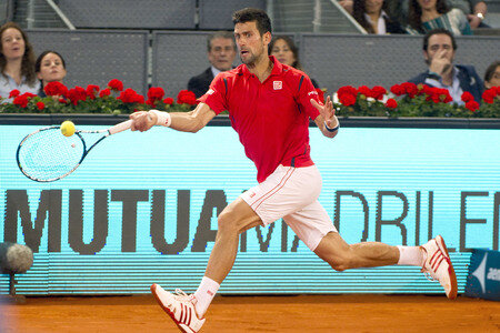 Tennis Match Novak Djokovic vs Milos Raonic in Madrid
