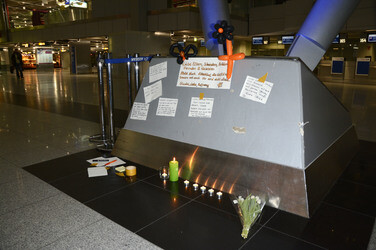 Flughafen Düsseldorf nach Flugzeugunglück