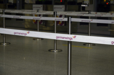 Flughafen Düsseldorf nach Flugzeugunglück