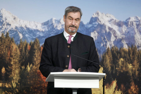 Pressekonferenz von Markus Söder in München
