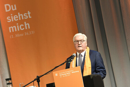 Steinmeier auf dem 36. Deutschen Evangelischen Kirchentag in Berlin