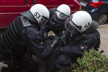 Hausbesetzer-Demo auf St. Pauli, Hamburg