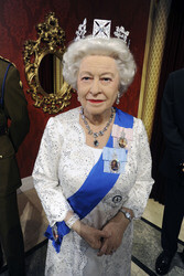 Wax Figuren der britischen Royals bei Madame Tussauds, New York