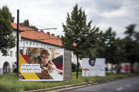 Bundestagswahlkampf-Plakate in Berlin