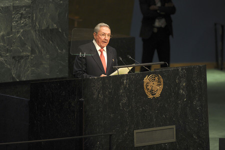 Raúl Castro bei der UN in New York