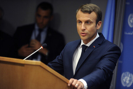 UN-Pressekonferenz  mit Emmanuel Macron in New York