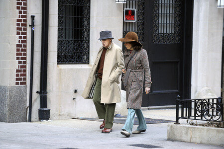 Woody Allen bei Dreharbeiten in New York