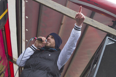Gegen-Demo zur Neonazi-Demo gegen Flüchtlinge, Berlin