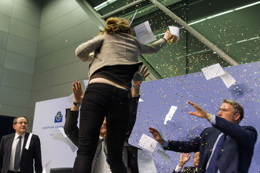 Störung der EZB-Pressekonferenz, Frankfurt
