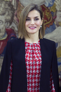 Königin Letizia im Palacio de la Zarzuela in Madrid