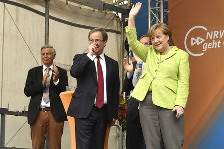 Abschlussveranstaltung der CDU im NRW Wahlkampf in Aachen