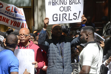 Protest gegen die Entführung von über 200 nigerianischen Mädchen, London
