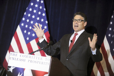 Vorwahlkampfveranstaltung von Rick Perry in New York