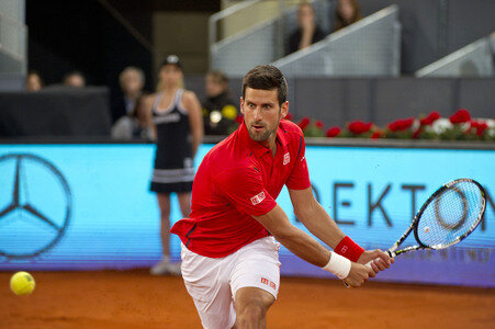 Tennis Match Novak Djokovic vs Milos Raonic in Madrid