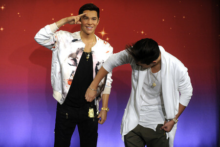 Präsentation der Austin Mahone Wachsfigur in New York