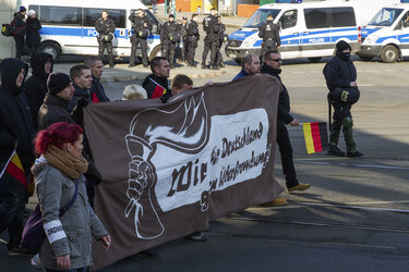 Neonazi Demonstration gegen Flüchtlingsheime, Frankfurt/Oder