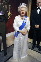 Wax Figuren der britischen Royals bei Madame Tussauds, New York