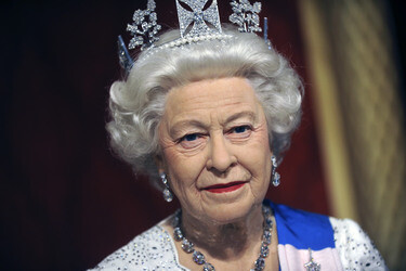Wax Figuren der britischen Royals bei Madame Tussauds, New York