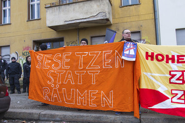 Demo gegen die Zwangsräumung der Beermannstraße sowie den Ausbau der A100, Berlin